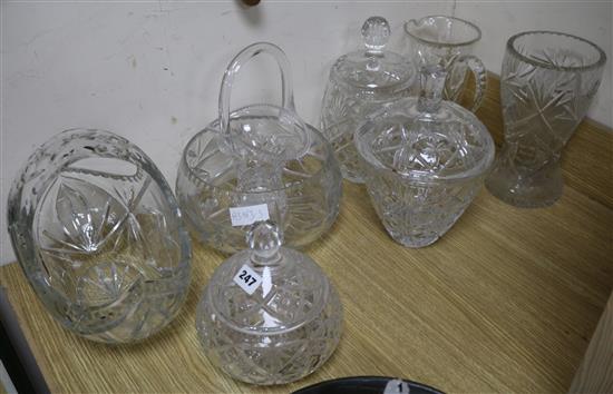 A quantity of cut glassware